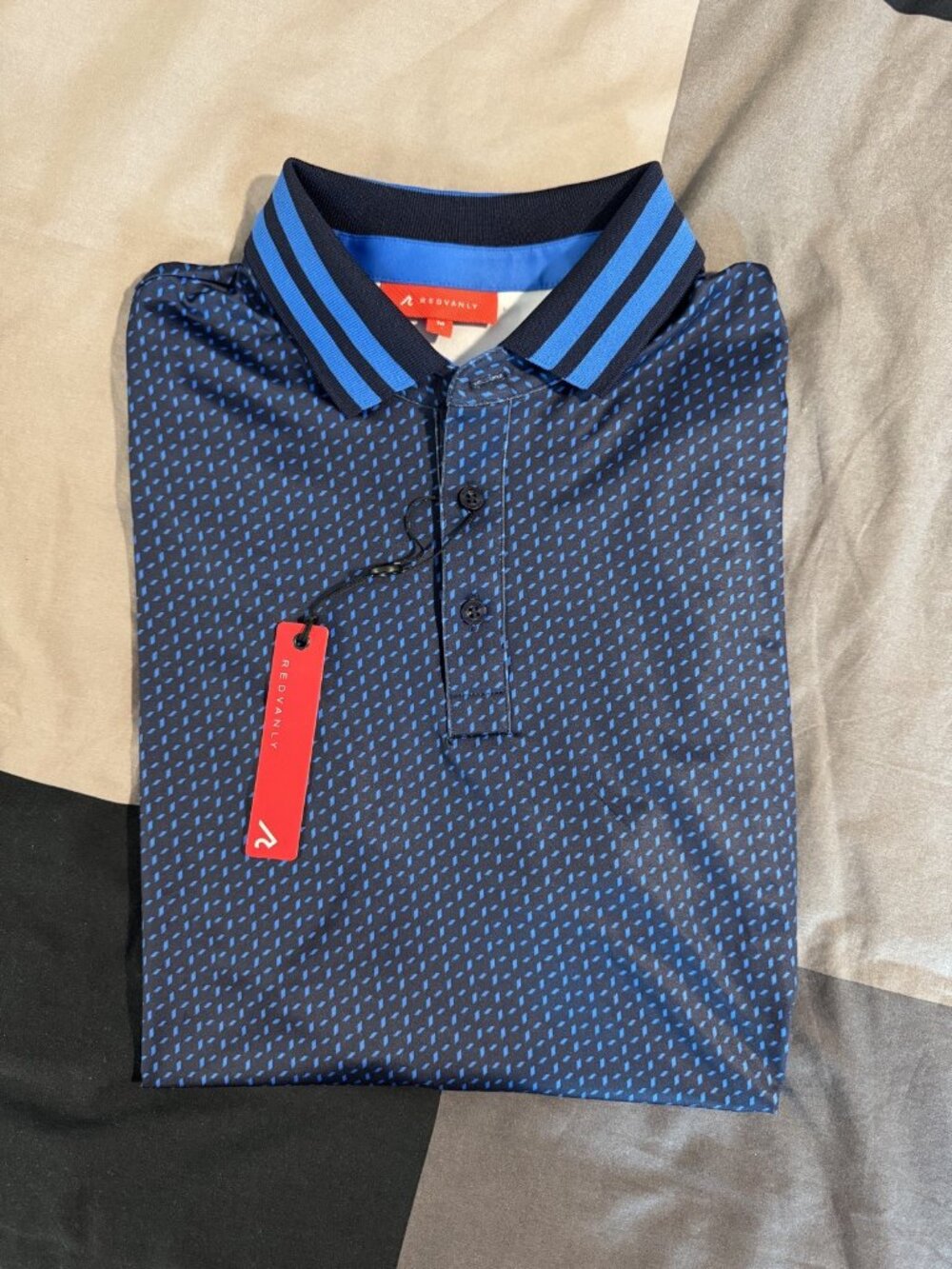 Redvanly Golf Tennis Polo Men's M Blue Navy NWT
